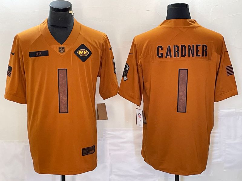 Men New York Jets #1 Gardner brown Nike 2023 Salute To Service Limited NFL Jersey